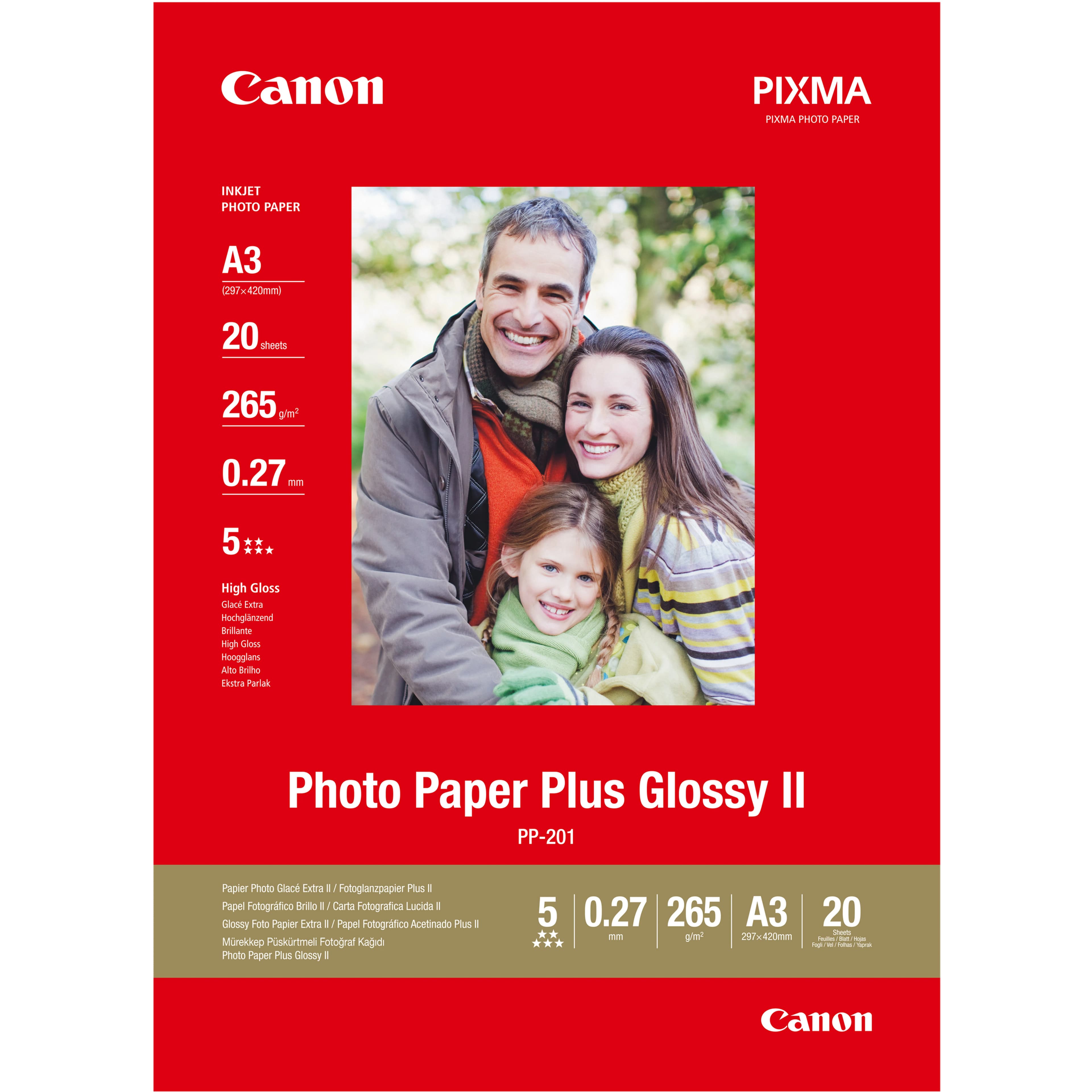 CANON PP-201 Photopaper A3 20Sheets glossy – Canon