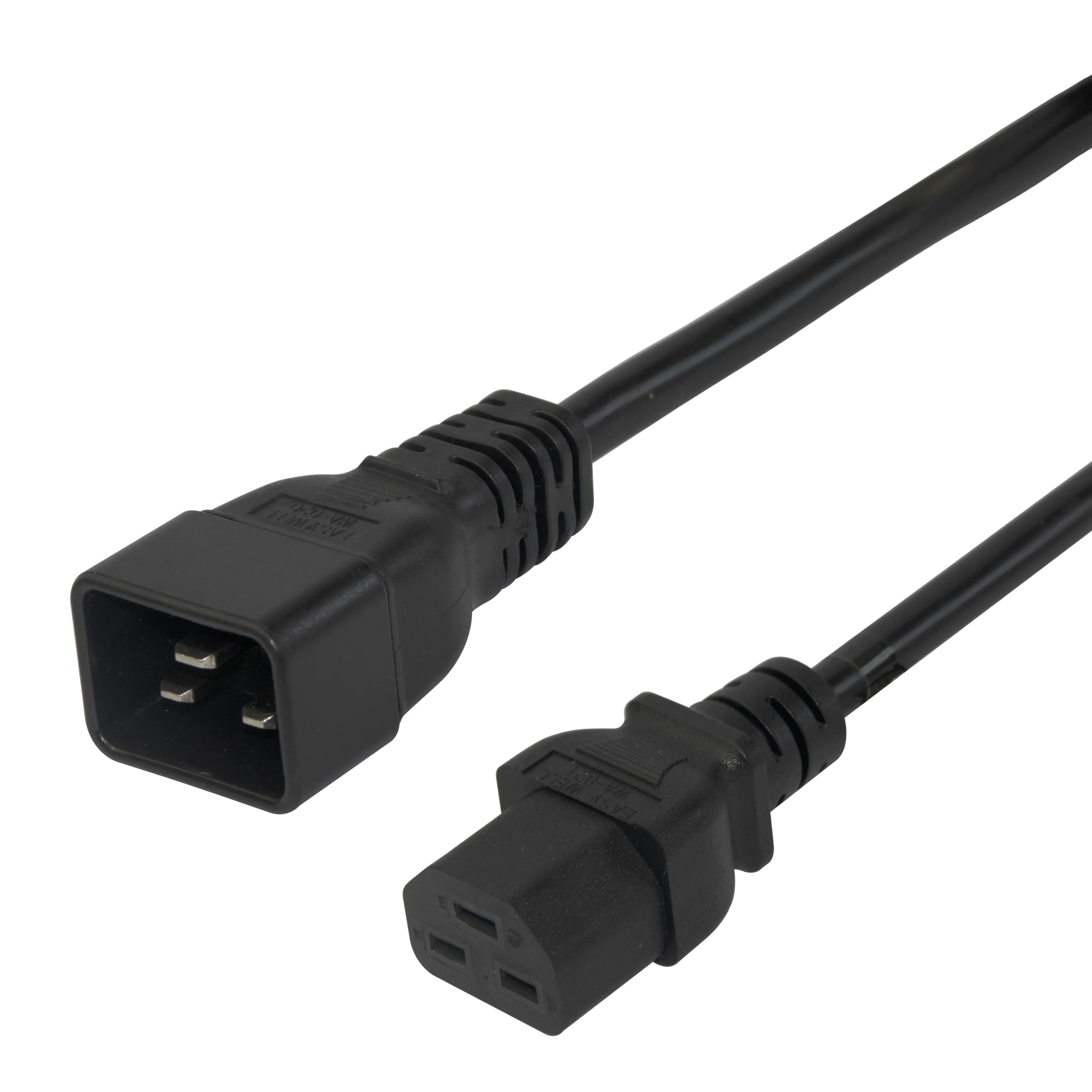 Deltaco IEC C20 - IEC C21 Hightemp -virtakaapeli, Musta – Deltaco