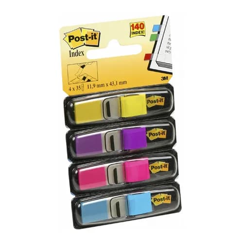 Post-it Index tabs 11,9x43,1 ass. neon (4) – 3M