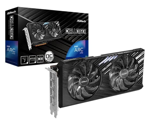 ASRock Intel Arc A750 Challenger SE 8 Gt OC -näytönohjain – ASRock