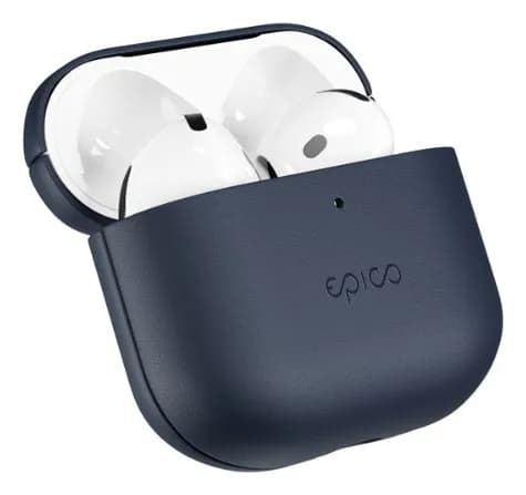 Epico Leather Case, AirPods (4th Gen) -suojakuori, Sininen