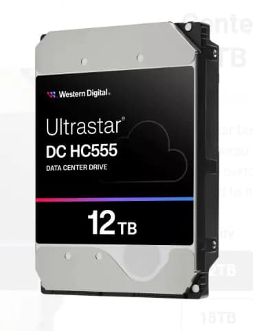 WD Ultrastar DC HC555 3.5" 12 Tt, 7200 RPM, 512 MB, 550 WRL, SATA III -kovalevy (yrityskäyttöön) – WESTERN DIGITAL