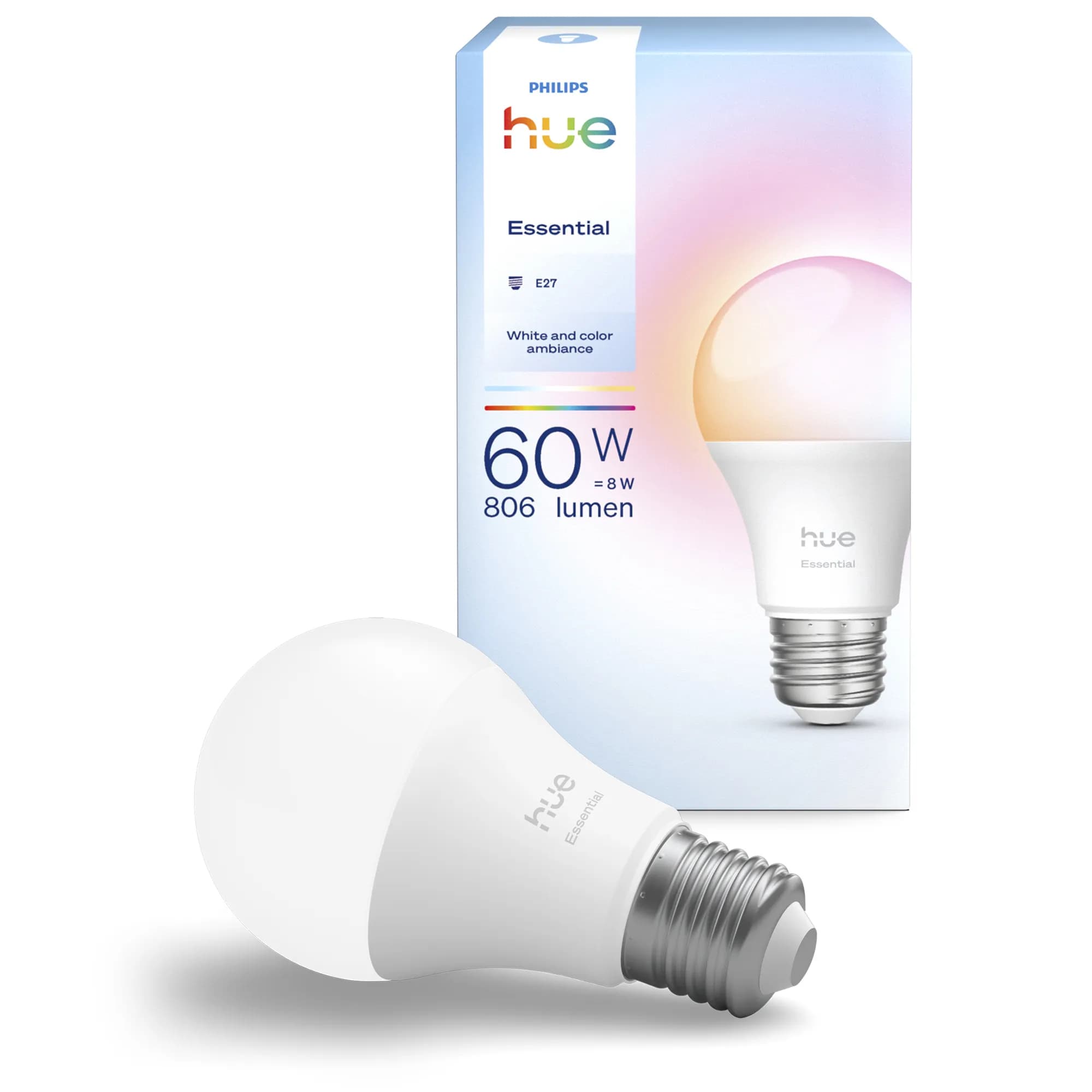 Philips Hue Essential, E27 White and color ambiance -älylamppu