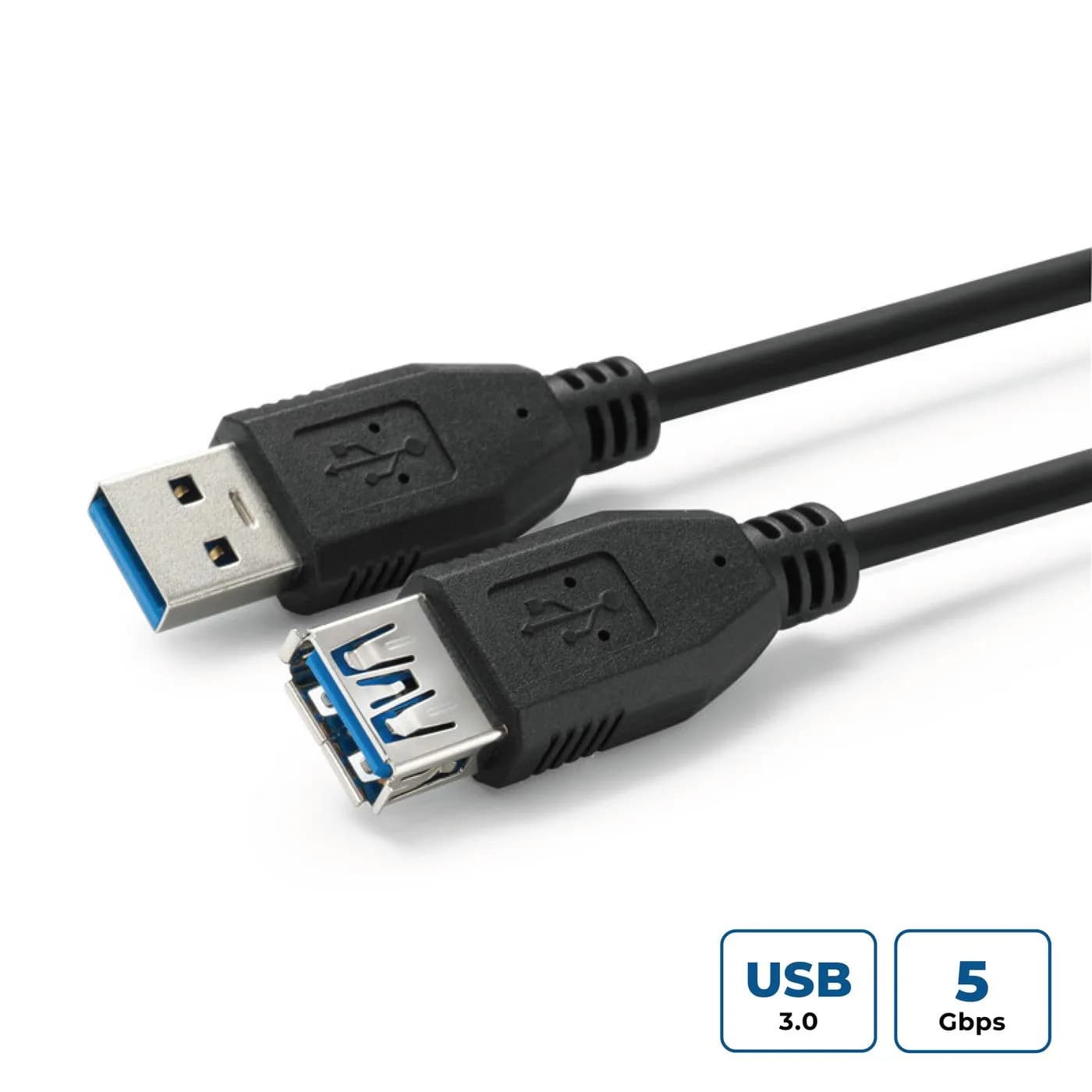 USB3.0  A-A 1m M-F, Black – Microconnect
