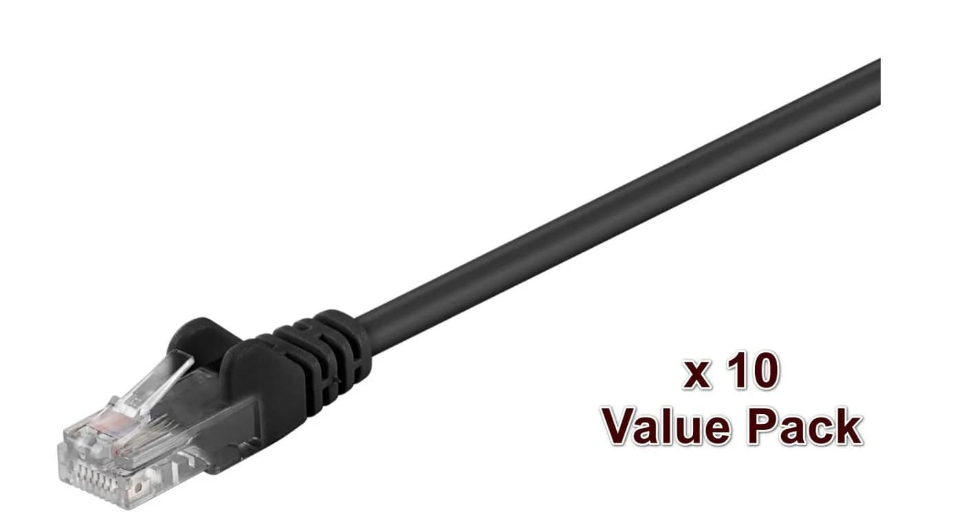 MicroConnect Cat5e UTP RJ45 5m -verkkokaapeli, musta – Microconnect