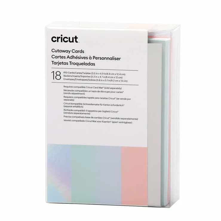 Cricut Cut-Away Cards Pastel R10 (8,9 cm x 12,4 cm) 18-pack – CRICUT
