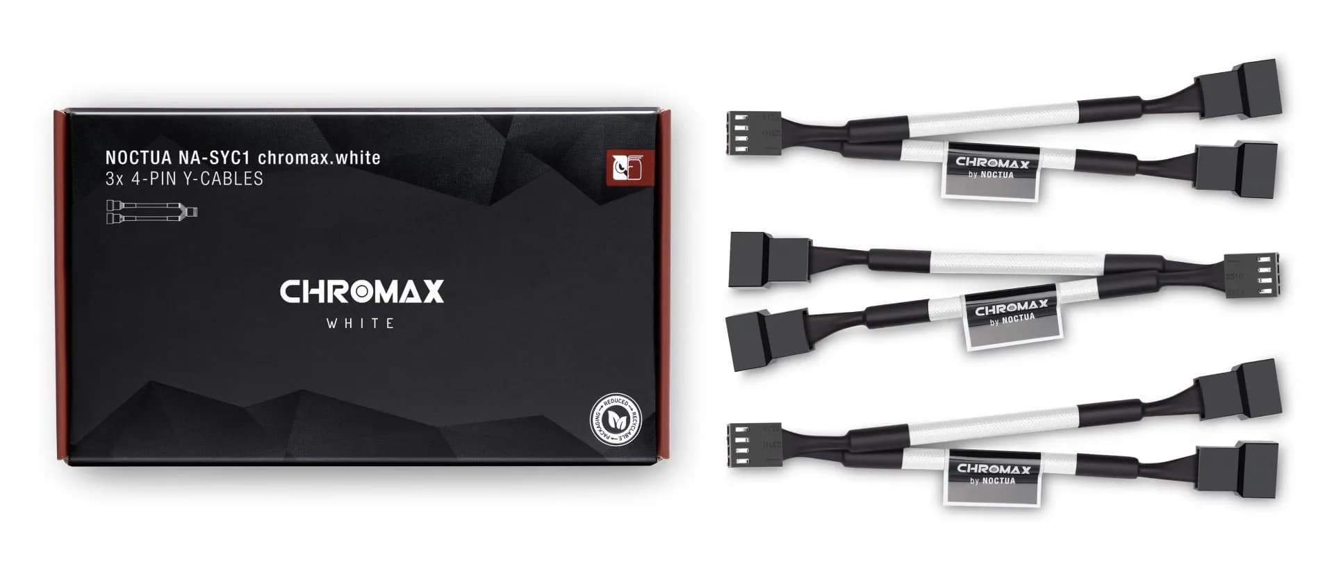 Noctua NA-SYC1 chromax.white Y -kaapelisarja, valkoinen/musta
