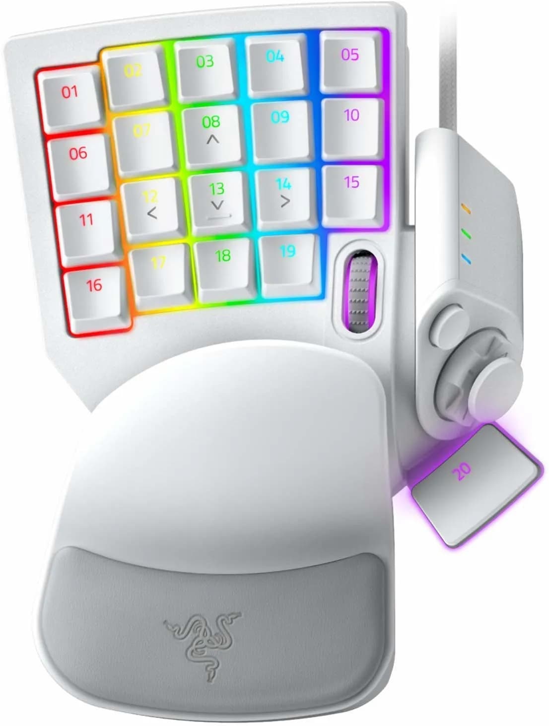Razer Tartarus Pro -ergonominen pelinäppäimistö, Razer Analog Optical, valkoinen – Razer