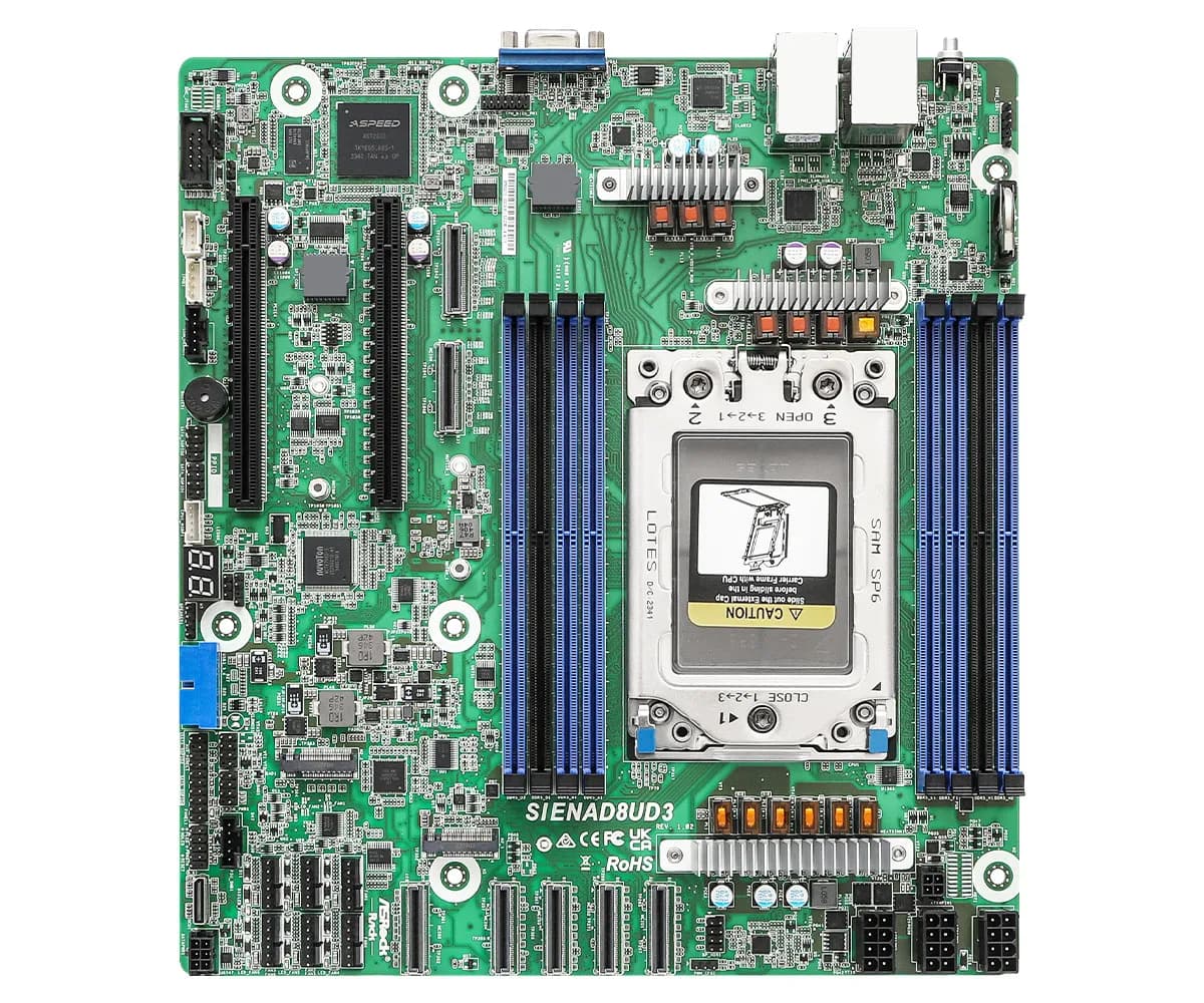 ASRock Rack SIENAD8UD3 DDR5 SP6 Deep Micro-ATX -emolevy – ASRock