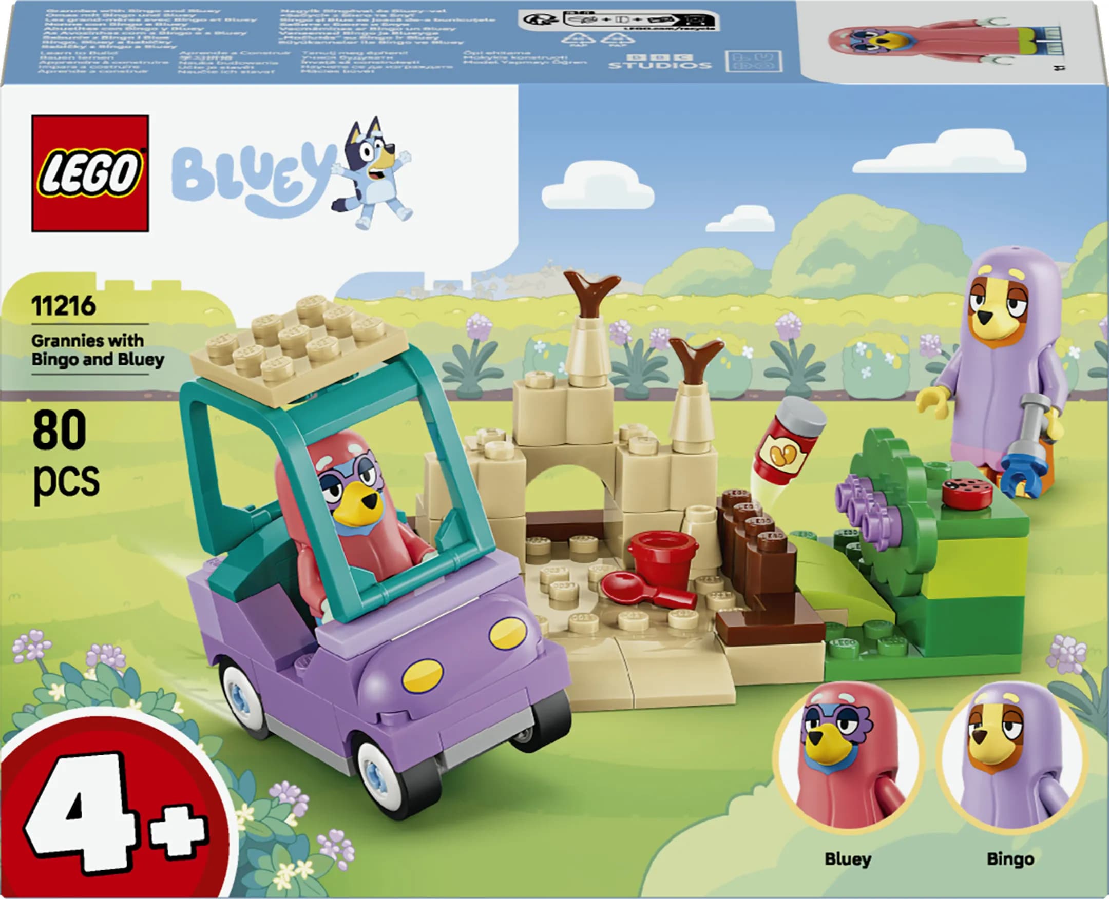 LEGO Bluey Mummot Bingon ja Blueyn kanssa 11216