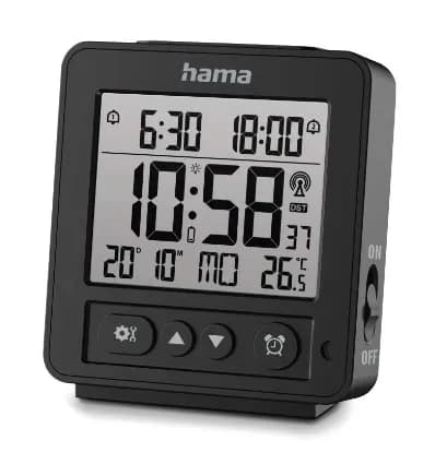 HAMA Digital Alarm Clock "Rhodos" DCF Black