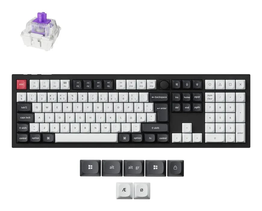 Keychron Q6 HE -langaton mekaaninen pelinäppäimistö, Gateron 2.0 Magnetic, musta