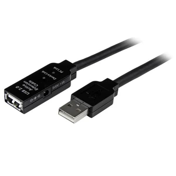 StarTech USB 2.0 aktiivinen -jatkokaapeli, 15 m, musta