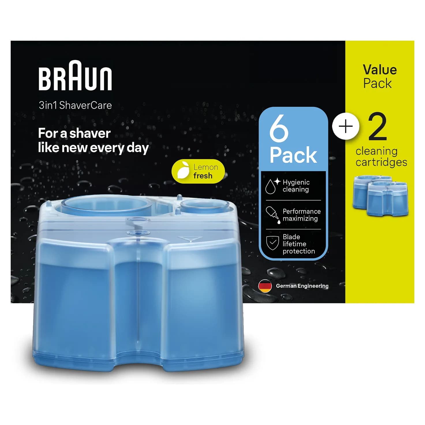 Braun 3-i-1 ShaverCare SmartCare Center täyttöpatruunat, 8 kpl – Braun