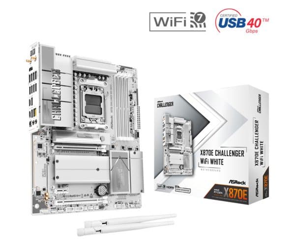 ASRock X870E Challenger WiFi White AM5 ATX  HDMI/USB-C    D – ASRock