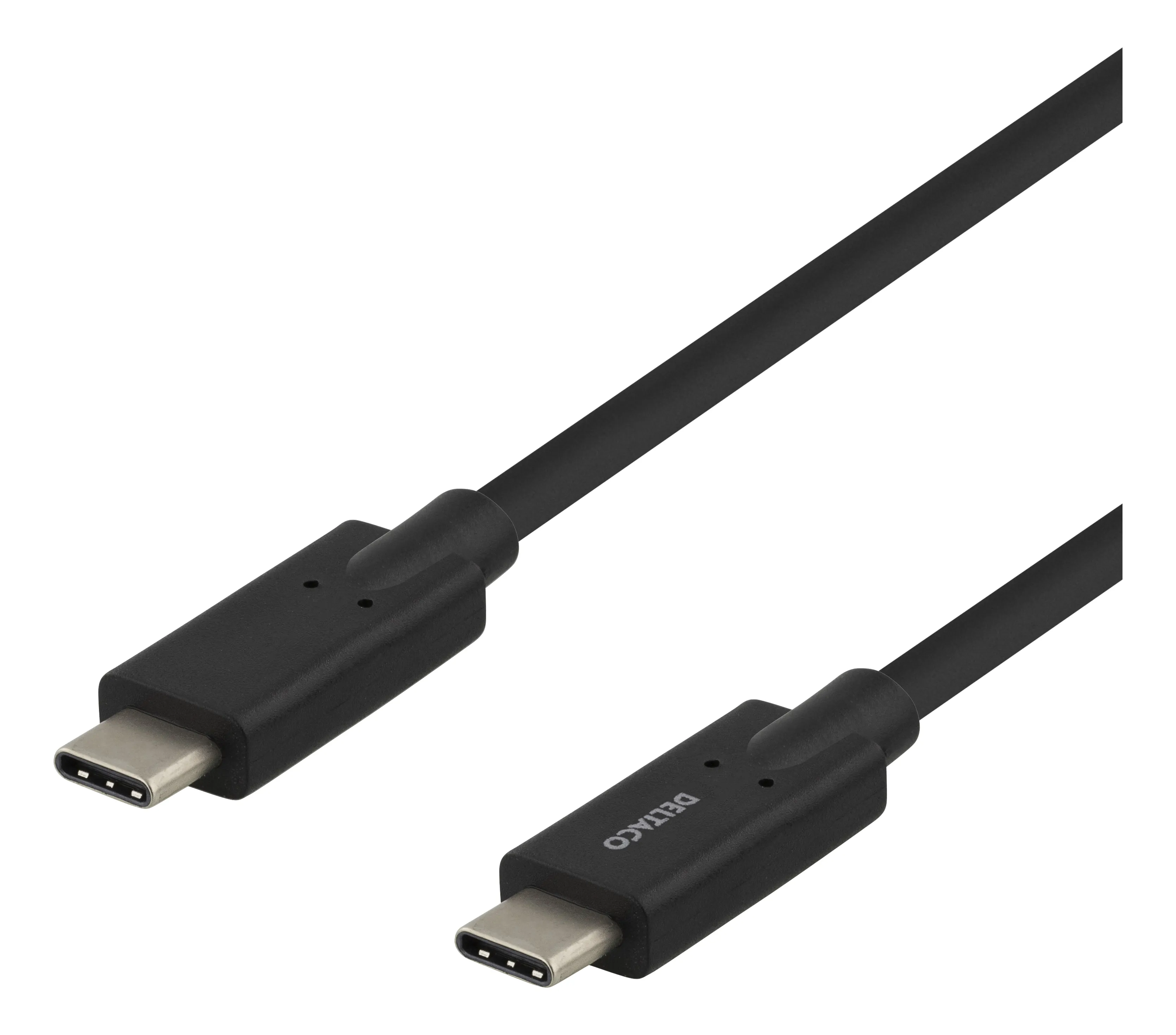 Deltaco Mobility USB-C -kaapeli, 100 W, 2 m, musta – Deltaco