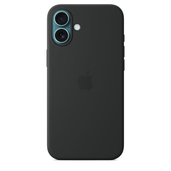 Apple iPhone 16 Plus, MagSafe -silikonikuori, Musta – Apple