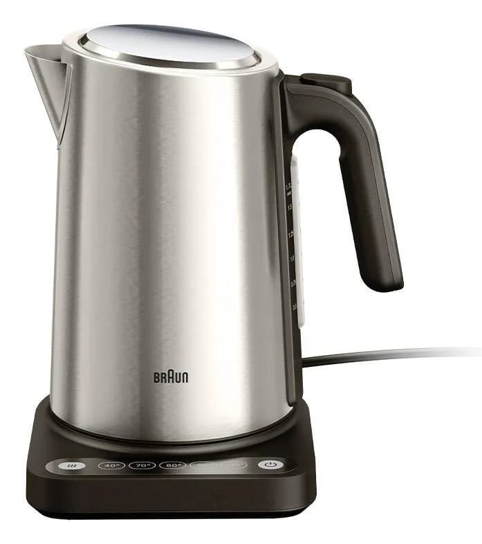 Braun Identity Collection WK 5205 -vedenkeitin, 1,7 l, 2200 W, musta/ruostumaton teräs