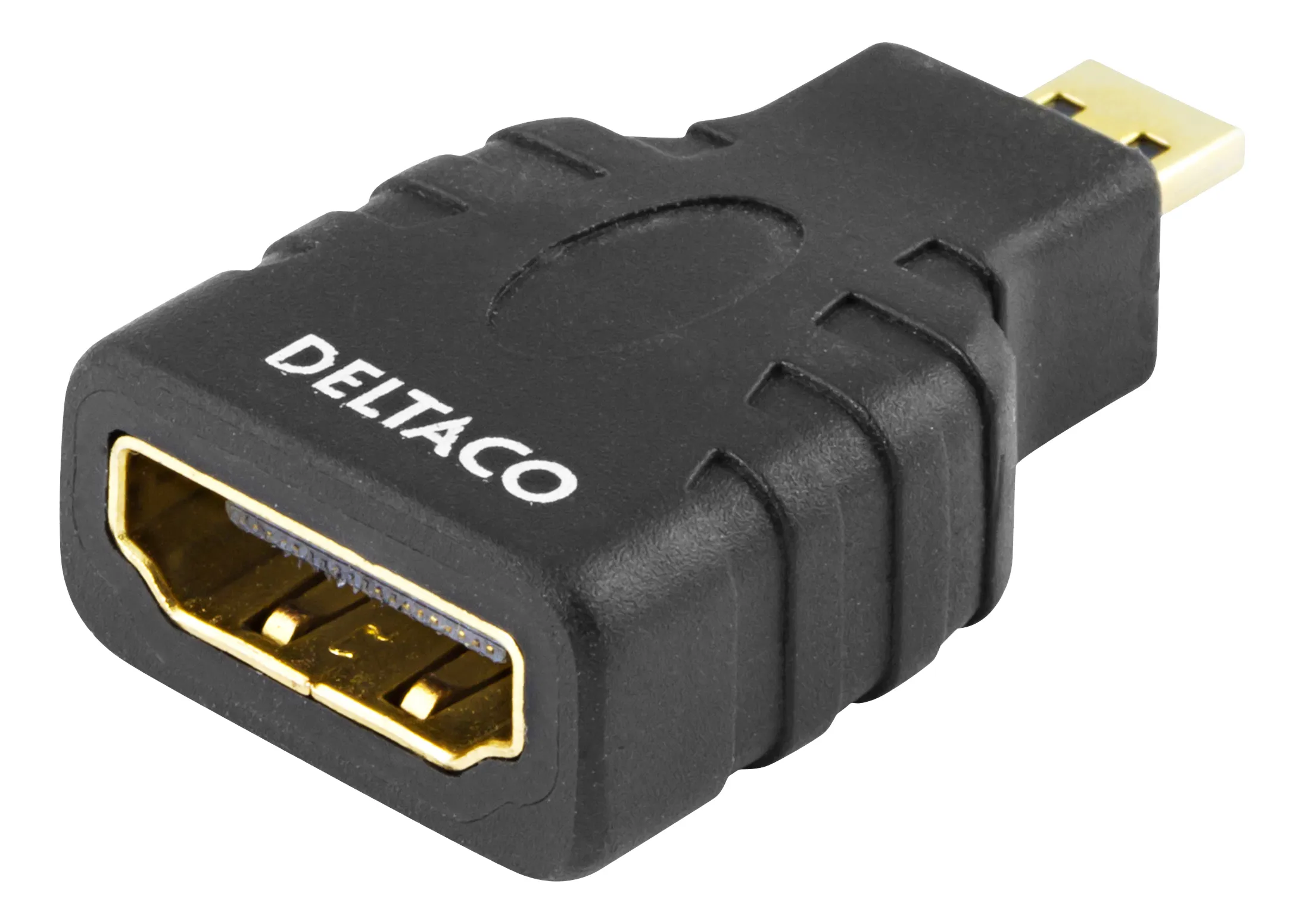 Deltaco HDMI / mikro-HDMI-sovitin, musta – Deltaco