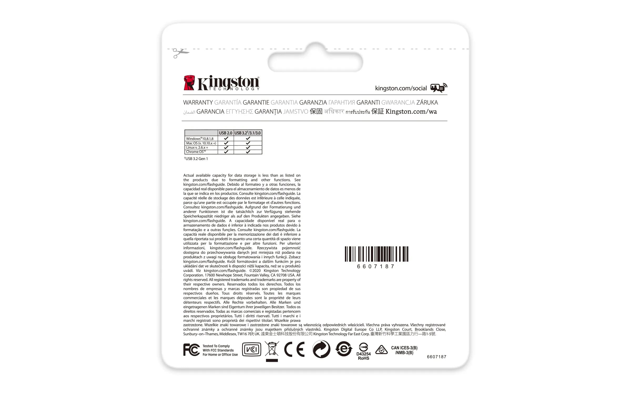 Kingston DataTraveler Kyson USB 3.2 Gen 1 512 Gt -muistitikku, hopea/musta