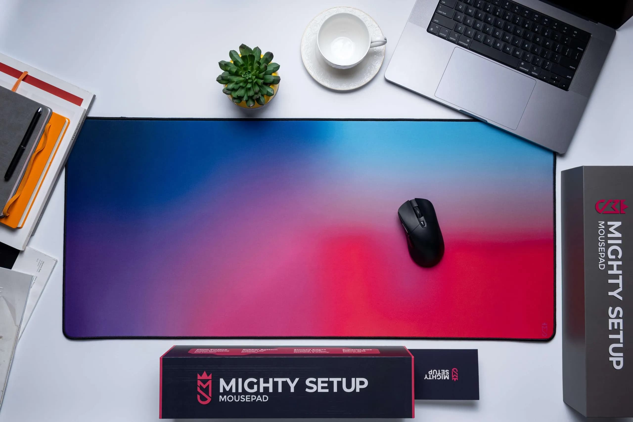 Mighty Setup MSMULTI -pelihiirimatto, 900x400 mm, sininen/punainen/violetti/vaaleanpunainen/vaaleansininen – MIGHTY SETUP