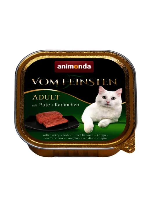 Animonda Vom Feinsten Turkey and Rabbit, Kissan märkäruoka, Adult, 100 g – Animonda