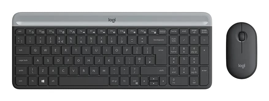 Logitech MK470 Slim -langaton näppäimistö ja hiiri, grafiitti