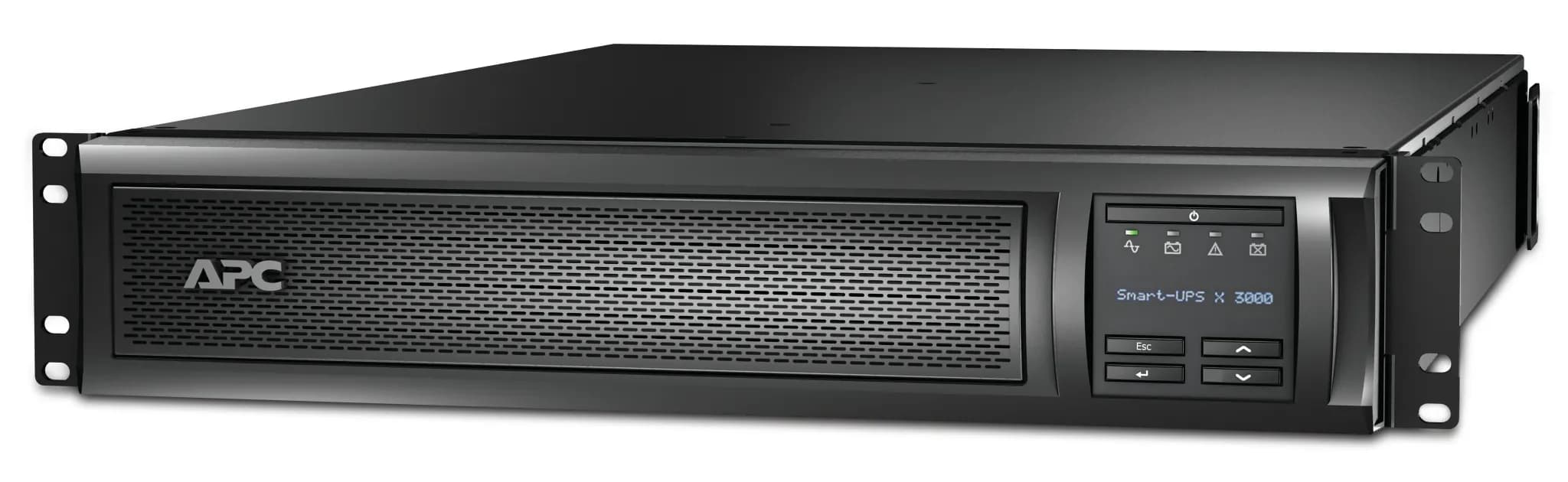 APC Smart-UPS 3000 VA / 2700 W 6 min (18 min @50 %) 230 V Line-InterActive Tower/2U 19" Rackmount Extended RUntime UPS. Lähtöliitynnät 8 x IEC C13 + 1 – APC