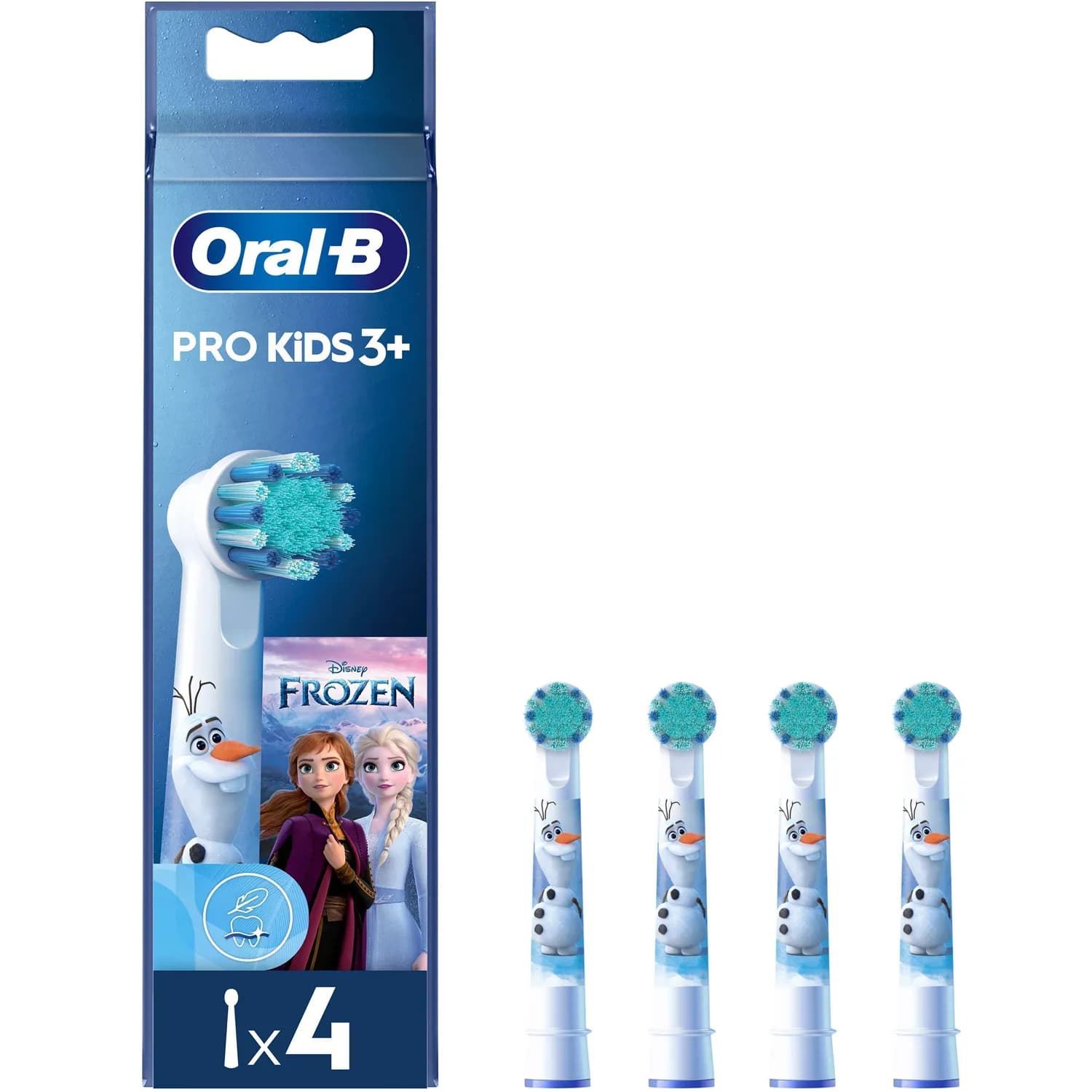 Oral-B Kids Frozen 4 kpl -vaihtoharjaspäät, Valkoinen