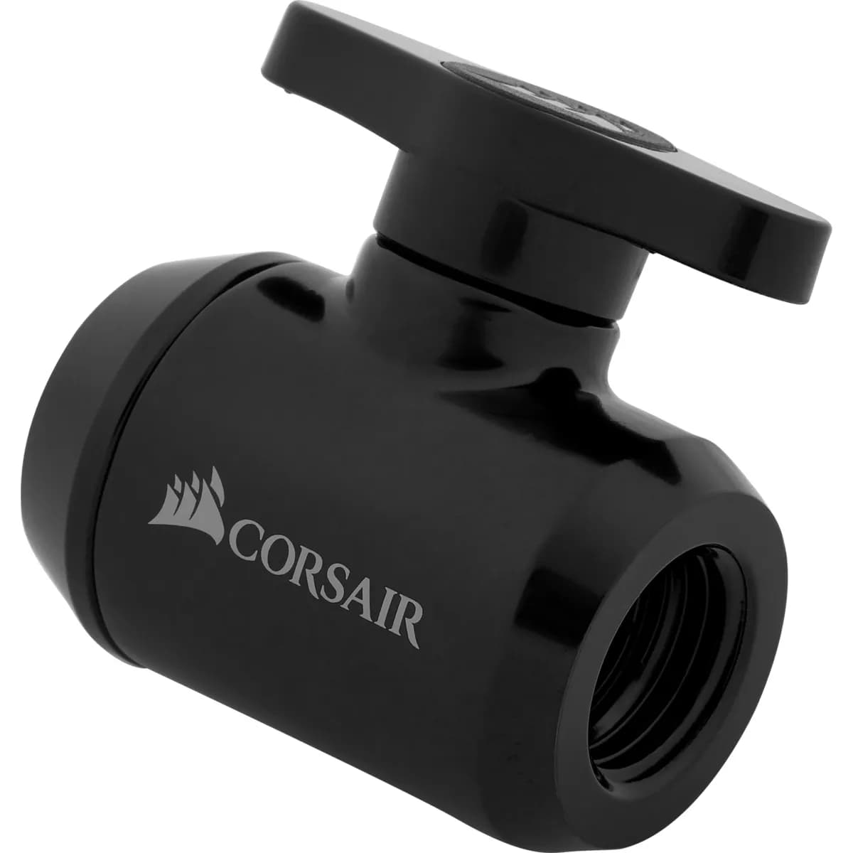 Corsair Fitting (valve),XF Adapter (Shut-off ball valve_ black) – Corsair
