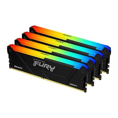 Kingston FURY Beast RGB 128 Gt (4 x 32 Gt) DDR4 3600 MHz, CL18 -muisti (XMP)