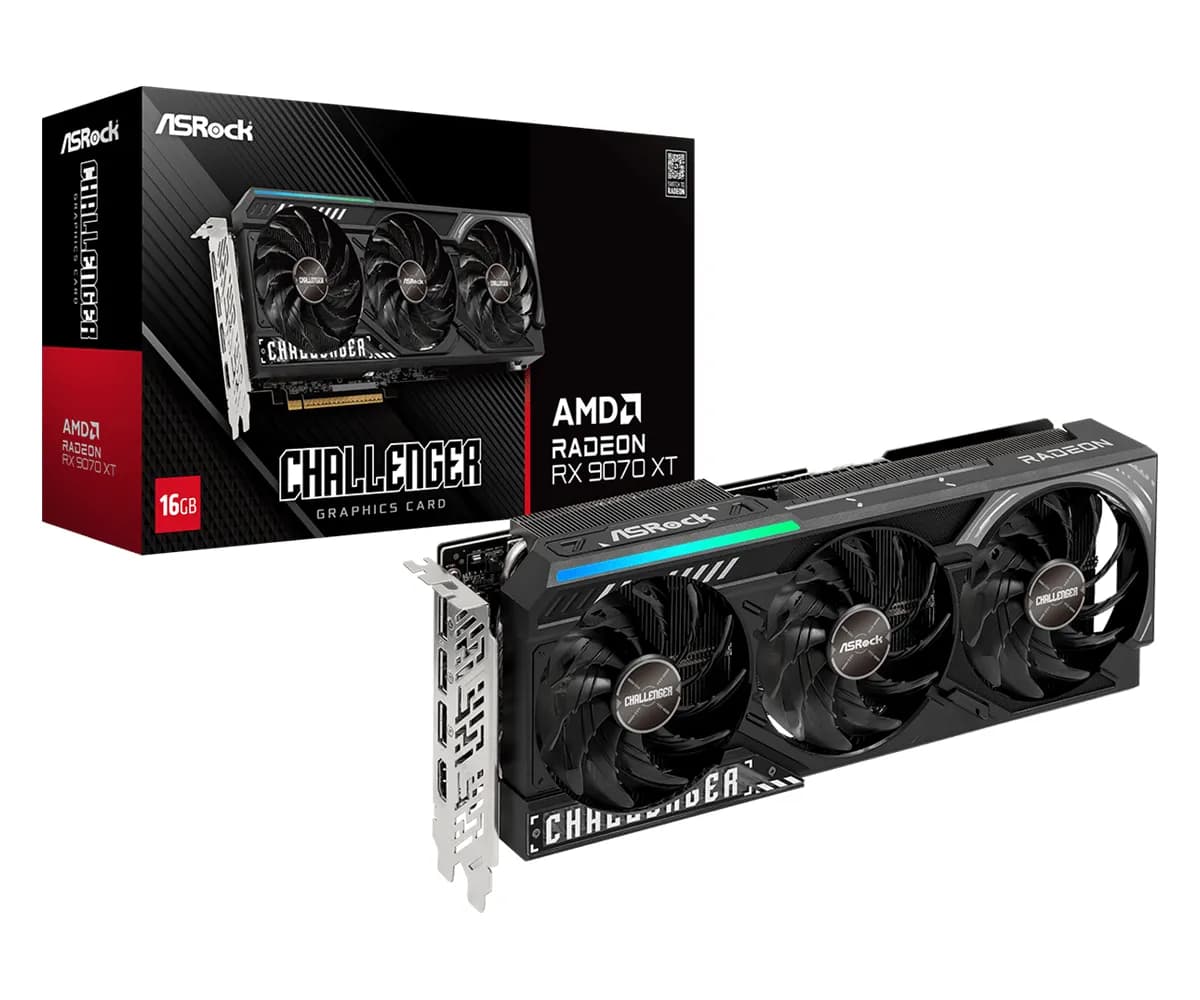 ASRock Radeon RX 9070 XT Challenger OC 16 Gt -näytönohjain – ASRock
