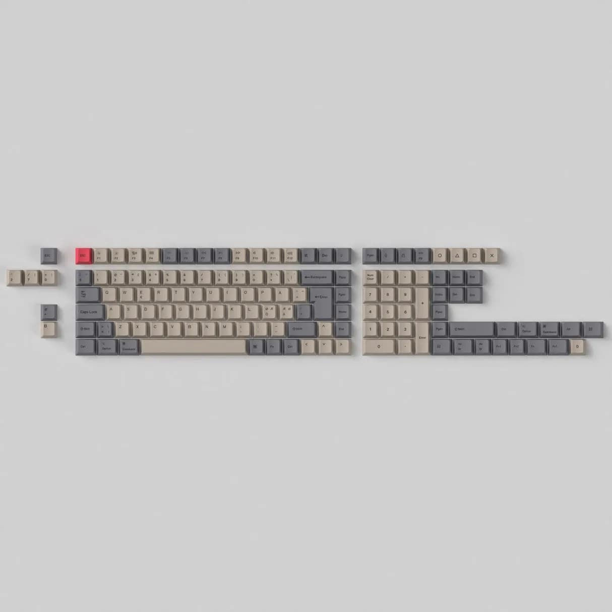 Keychron PBT Full Keycap Set - Carbon Vibe ISO Nordic
