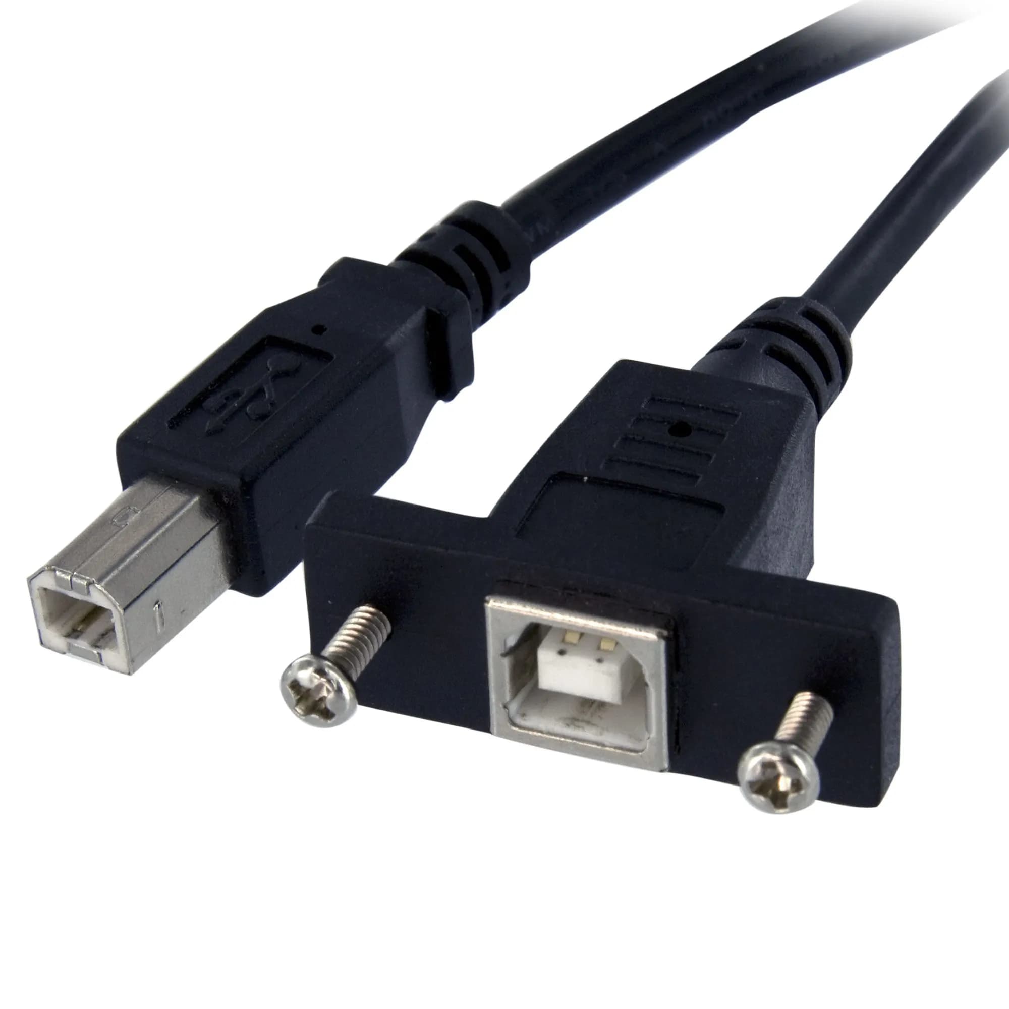 StarTech USBPNLBFBM1 USB 2.0 USB-B Panel Mount -kaapeli, 0,3 m, musta – Startech