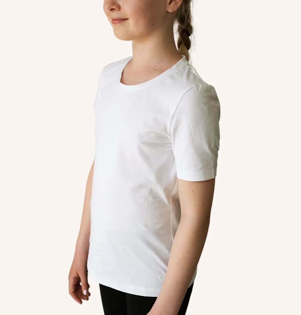 SWEDISH POSTURE T-Shirt Kids Alignment Cotton White S