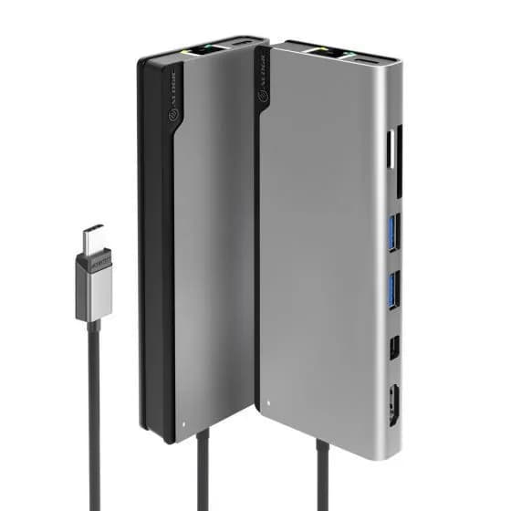ALOGIC Ultra USB-C Dock PLUS V2 - HDMI, MDP, USB, Ethernet, minneskortläsare och 100W PD – Alogic