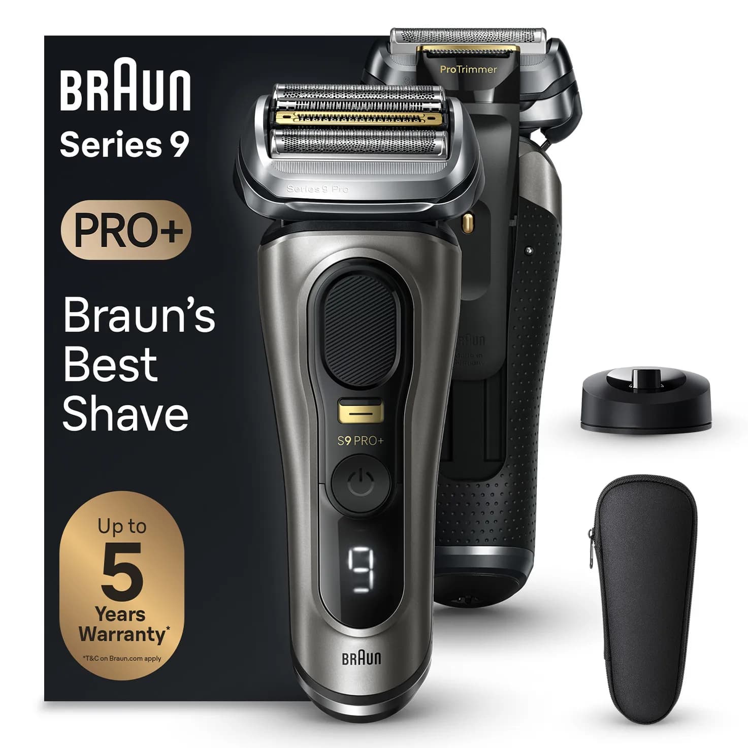 Braun Series 9 Pro+ 9515s -parranajokone, noble metal – Braun