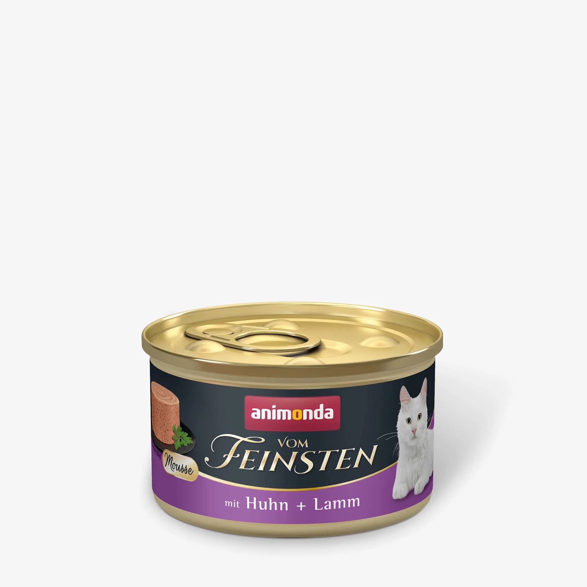 Animonda Vom Feinsten Mousse Chicken & Lamb, Kissan märkäruoka, Adult, Viljaton, 85 g – Animonda