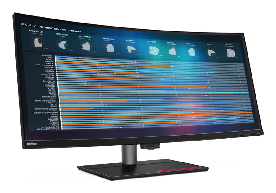 Lenovo ThinkVision P40w-20 39.7" WUHD, IPS, USB-C hub -kaareva näyttö – Lenovo