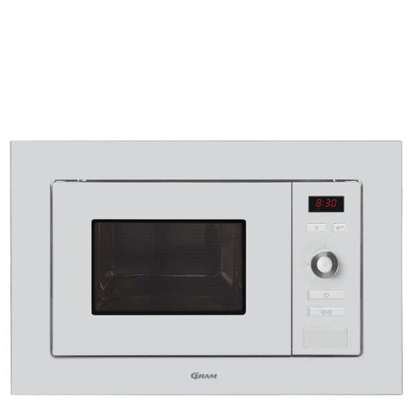 GRAM IM 26-11-90 W -integroitava mikroaaltouuni, valkoinen, 20l