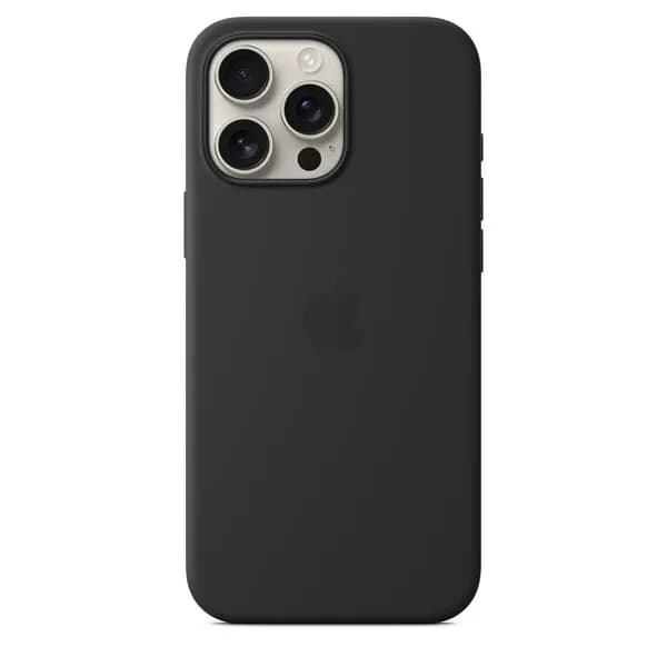 Apple iPhone 16 Pro Max, MagSafe -silikonikuori, Musta – Apple