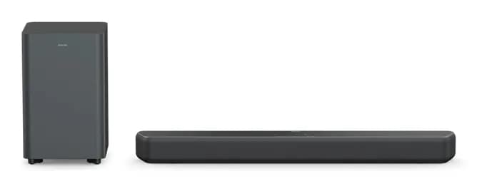 Philips TAB5601/10, 2.1, Dolby Digital Plus, DTS Digital Surround, DTS Virtual:X soundbar -äänijärjestelmä, langattomalla subwooferilla, harmaa – Philips