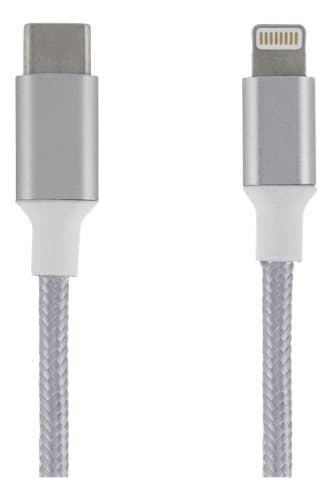 EPZI USB-C – Lightning -kaapeli, 60 W, 2 m, hopea