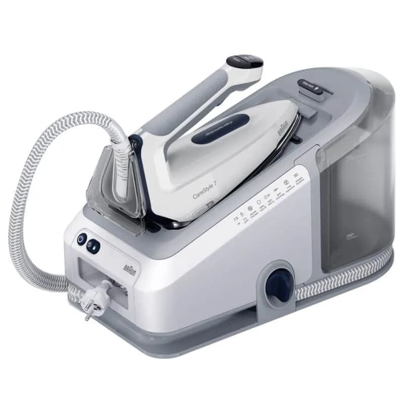 Braun CareStyle 7 Pro IS 7262 -höyrysilityskeskus, 2700 W, 7,5 bar, 2 l, valkoinen/harmaa – Braun