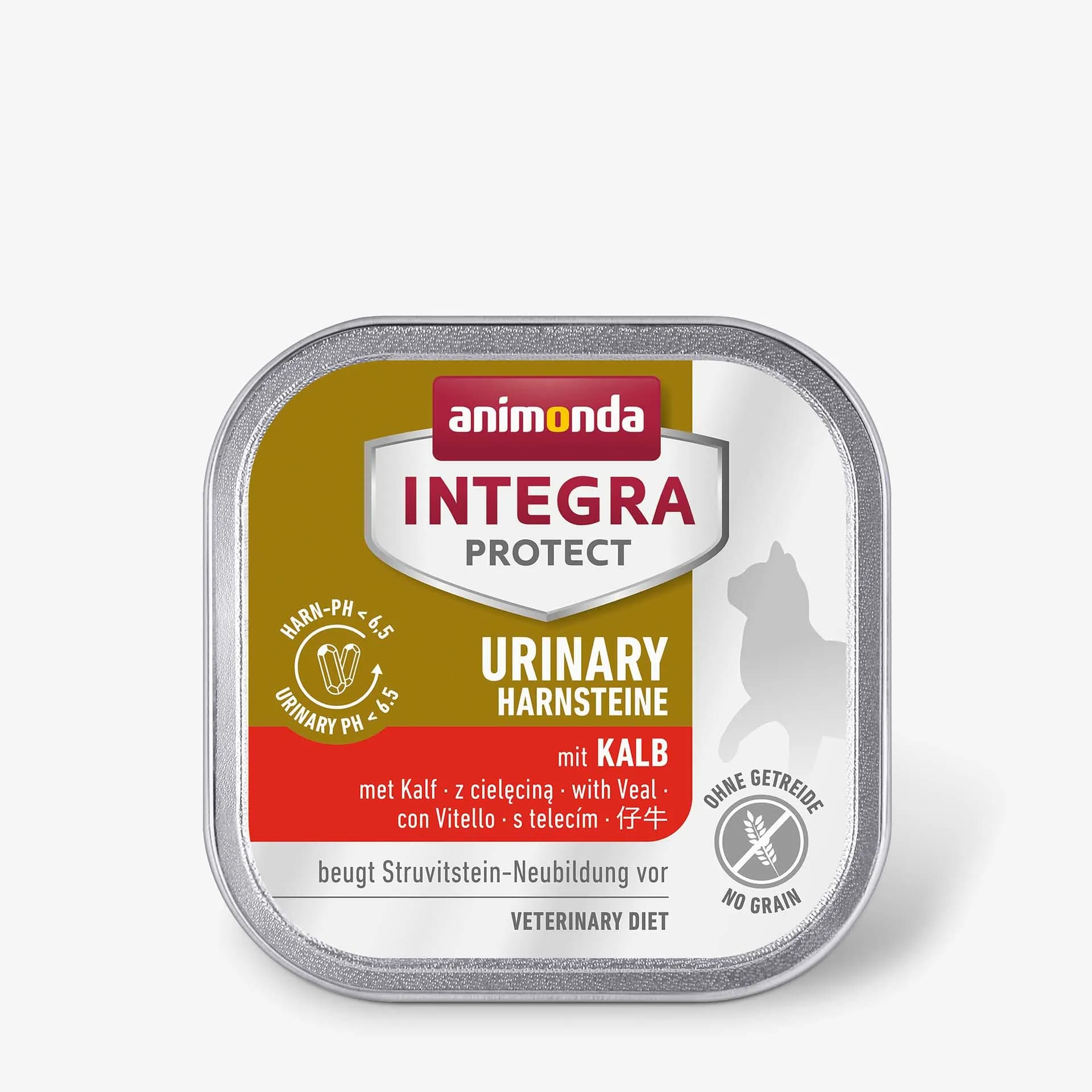 Animonda INTEGRA PRO TECT Urinary Struvite with Veal, Kissan märkäruoka, Adult, Viljaton, 100 g – Animonda