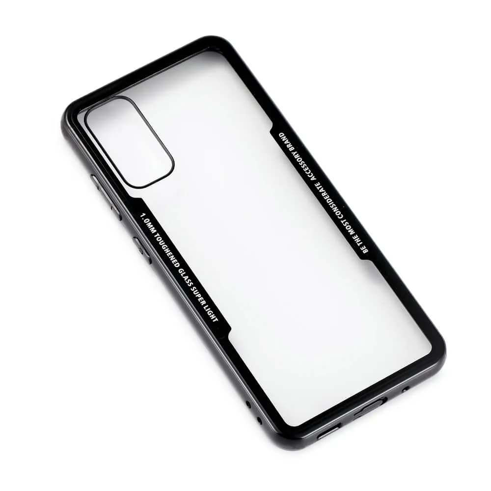 GEAR Tempered Glass Case, Galaxy S20+ -suojakuori, Musta – Gear