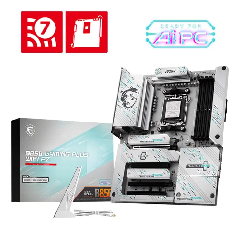 MSI B850 GAMING PLUS WIFI PZ WiFi 7 AM5 ATX -emolevy – MSI