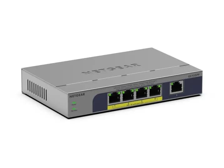 Netgear GS105PP, 5-Port Unmanaged PoE -kytkin
