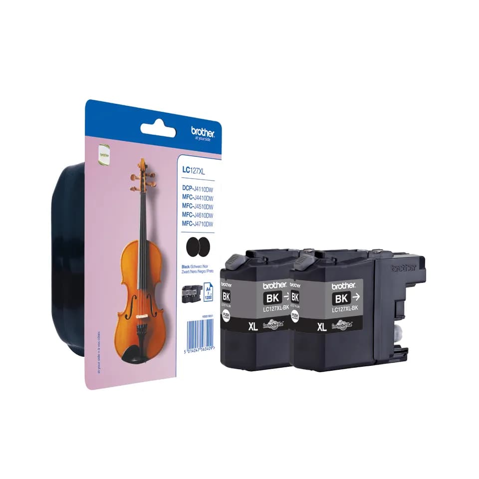 Brother LC-127XL-mustekasettipakkaus, musta, 2 kpl – Brother
