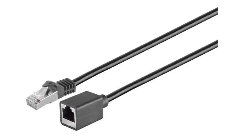 MicroConnect Cat6 F/UTP RJ45 1m -verkkokaapeli, musta